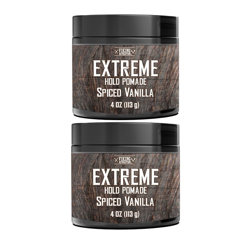 Viking Revolution Spiced Vanilla Hair Pomade for Men 4oz X 2